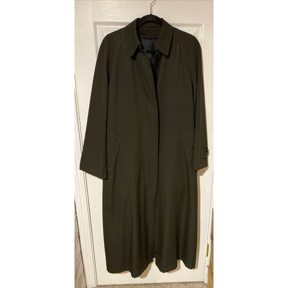 Burberry Trench Long Coat Removable Wool Lined Size: 8R